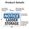 Signmission Ladder Storage, 10 in W x Rectangle, Plastic OS-2PACK-NS-P-710-L-13948 - alternate 4